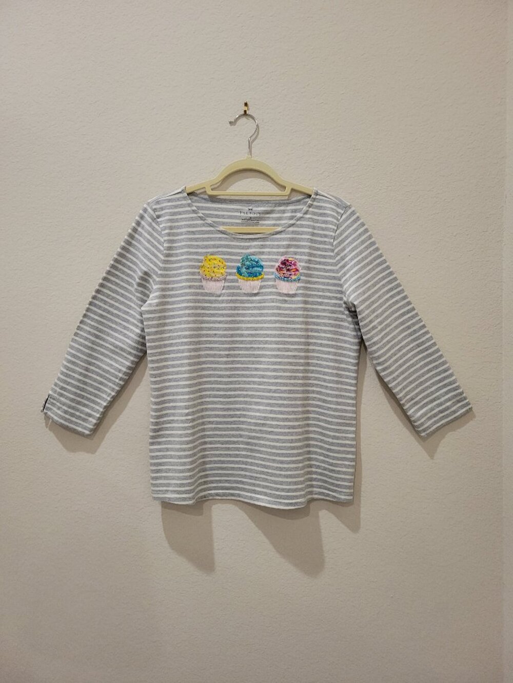 Talbots Cotton Striped Top, Size Medium